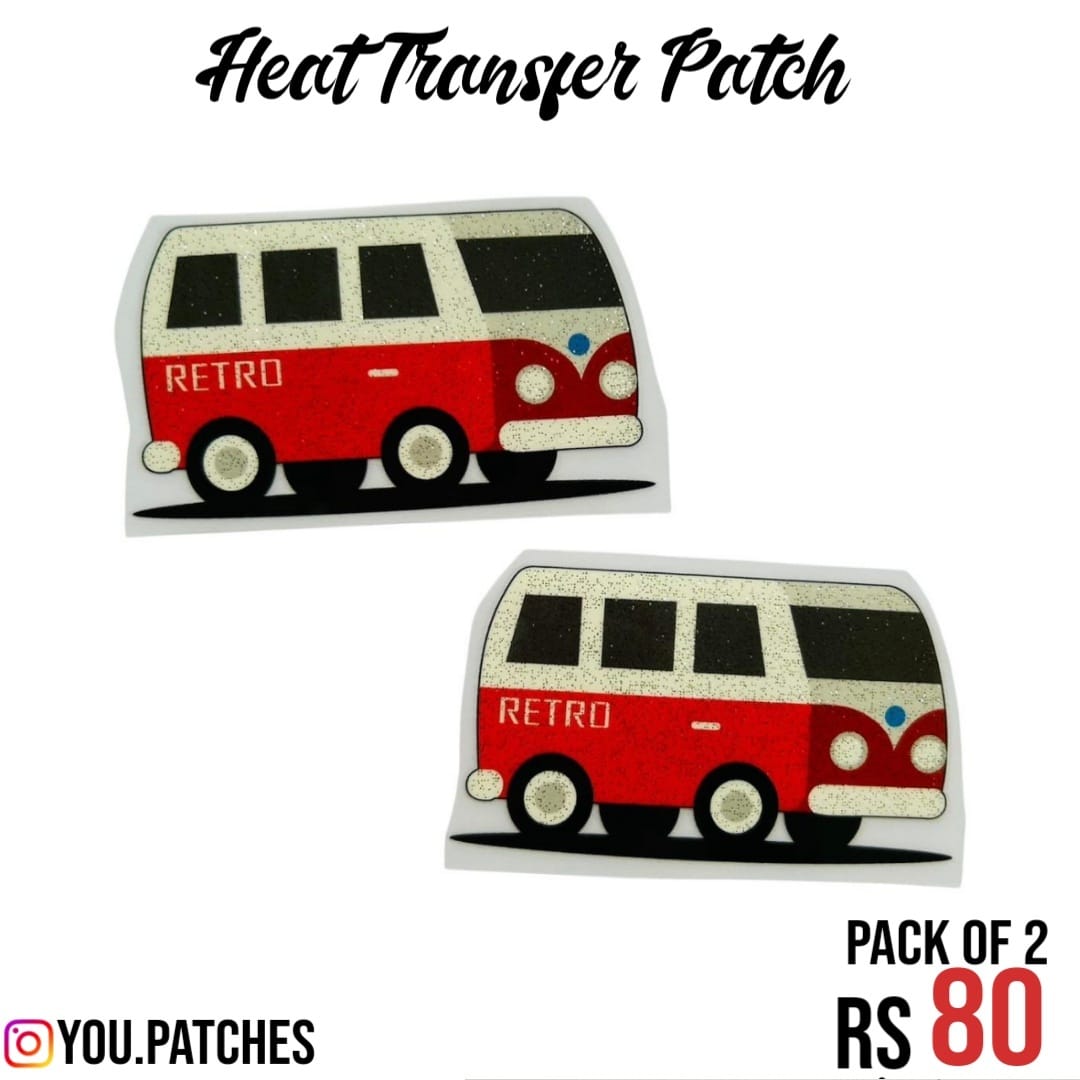 Heat Transfer Bus Patch (Pack of 2)