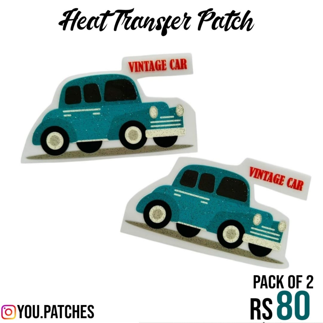 Heat Transfer Cars Patch (Pack of 2)