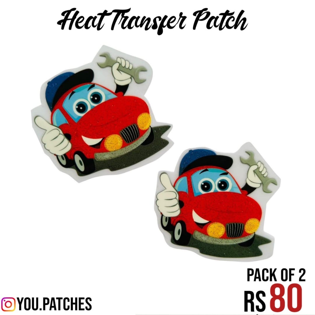 Heat Transfer Cars Patch (Pack of 2)