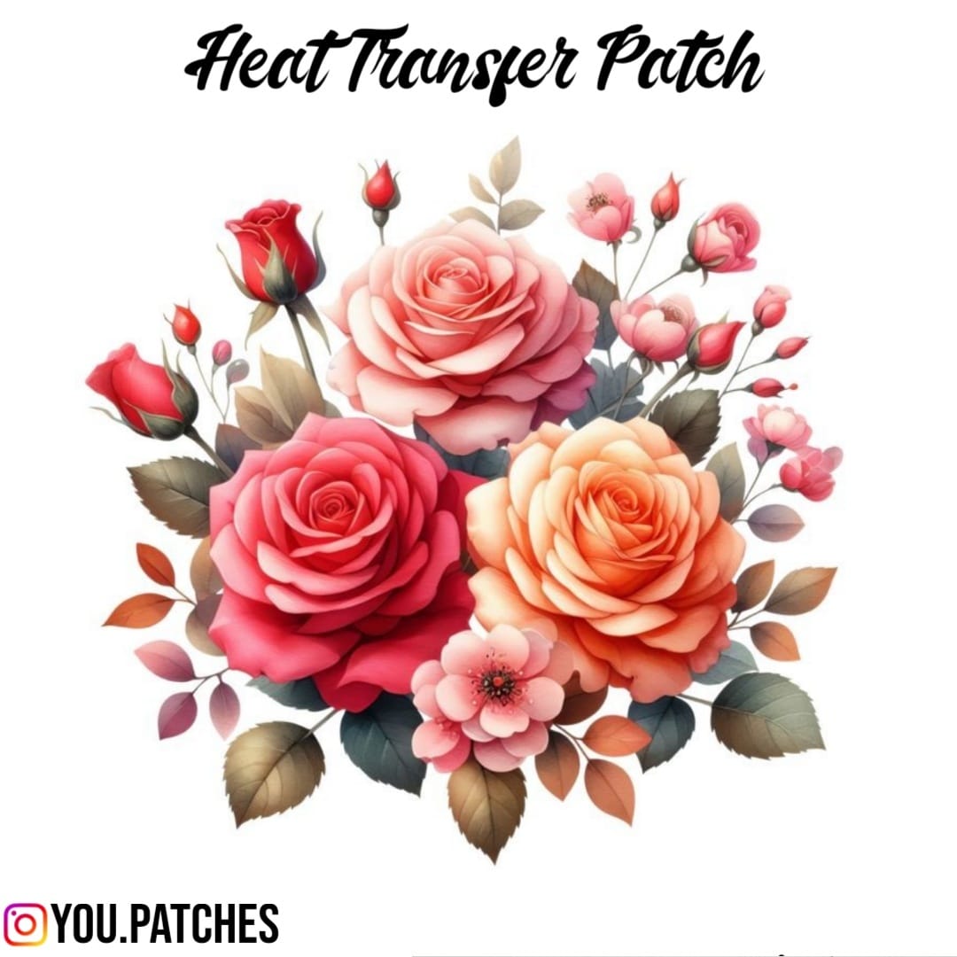 Heat Transfer Rose Patch