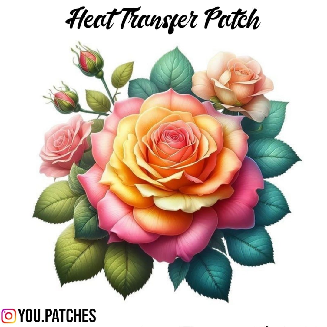 Heat Transfer Rose Patch