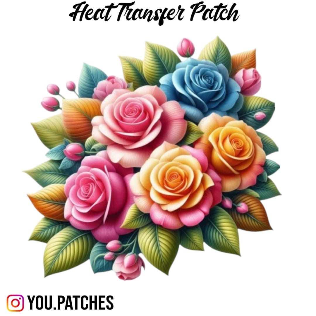 heat Transfer Rose Patch