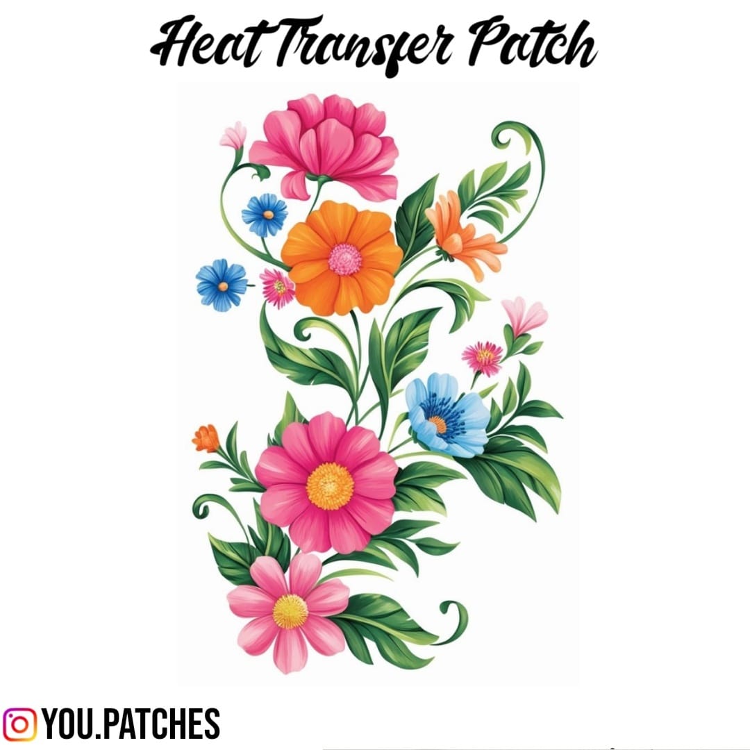 Heat Transfer Flower Bail Patch
