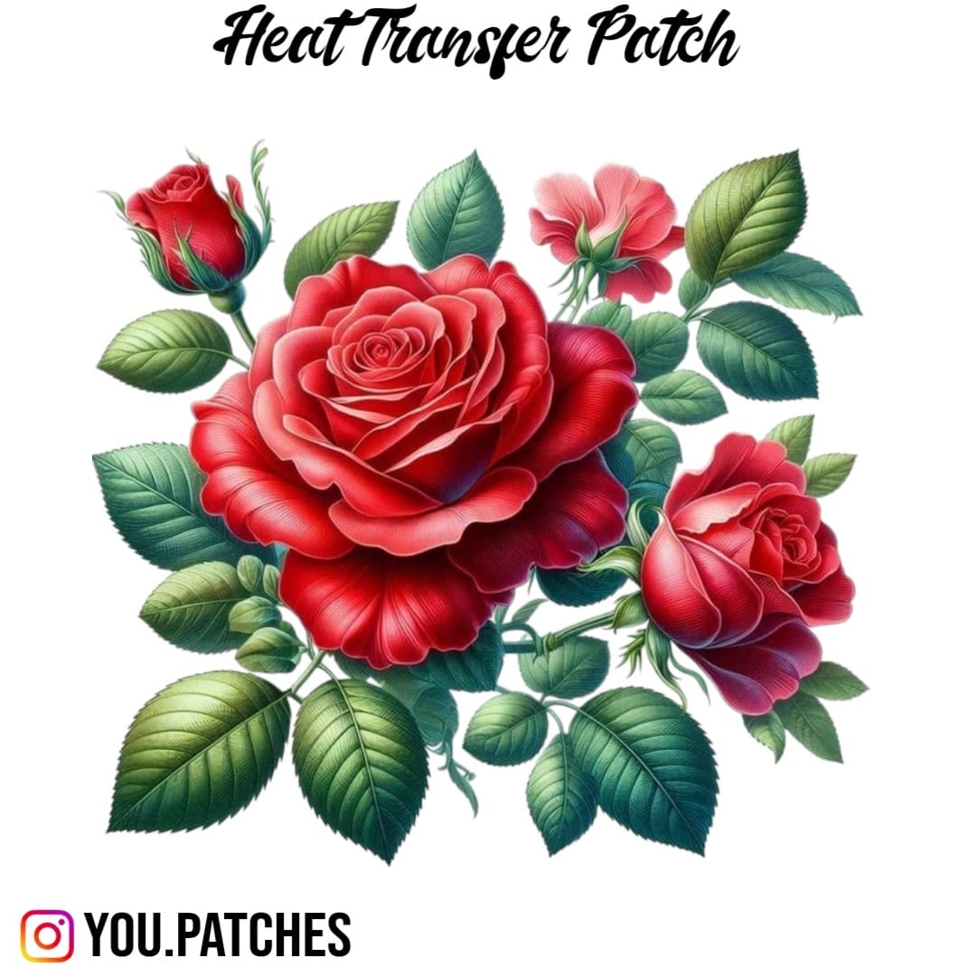Heat Transfer Rose Patch