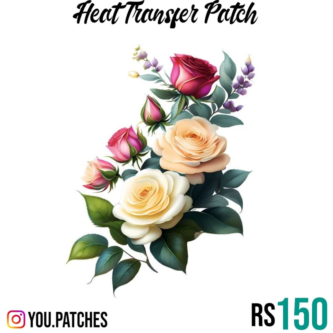 Heat Transfer Flower Bail Patch