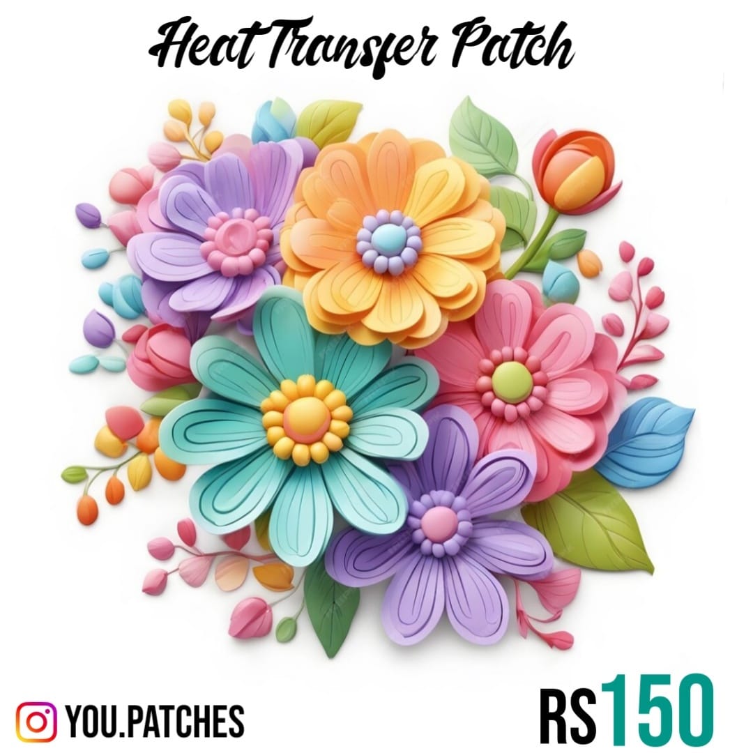Heat transfer Flower Bail Patch