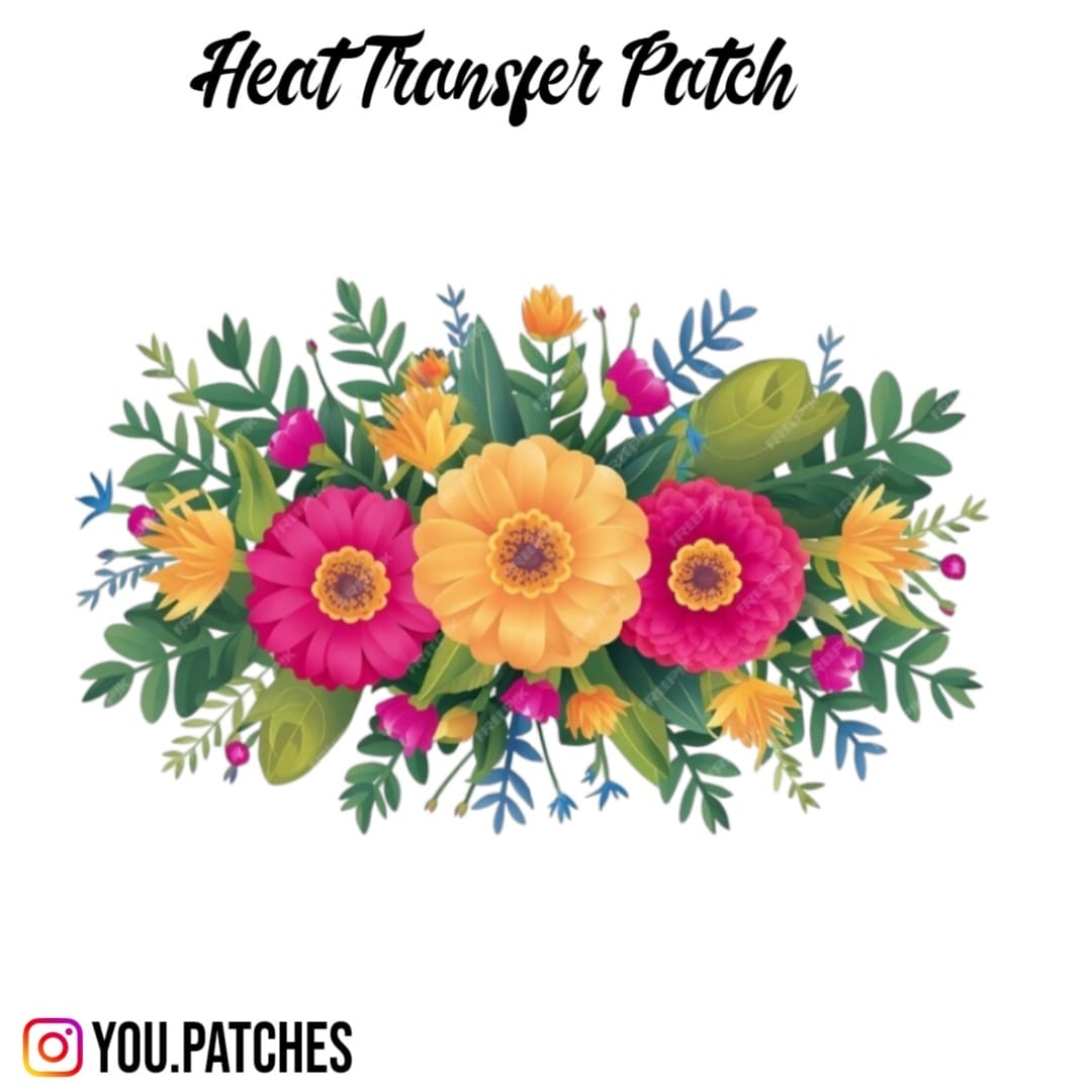 Heat Transfer Flower Bail Patch