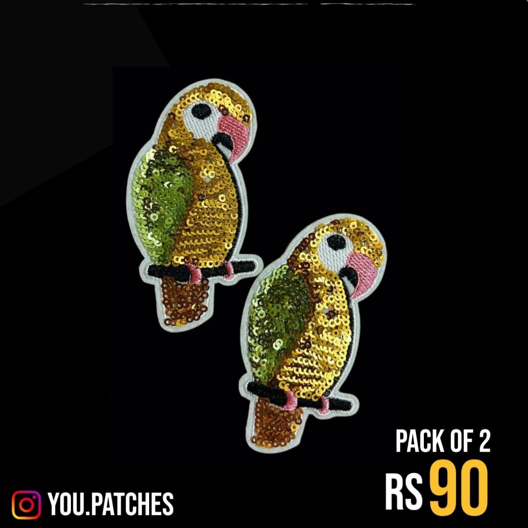 Stick on Parrot Patch (Pack of 2)