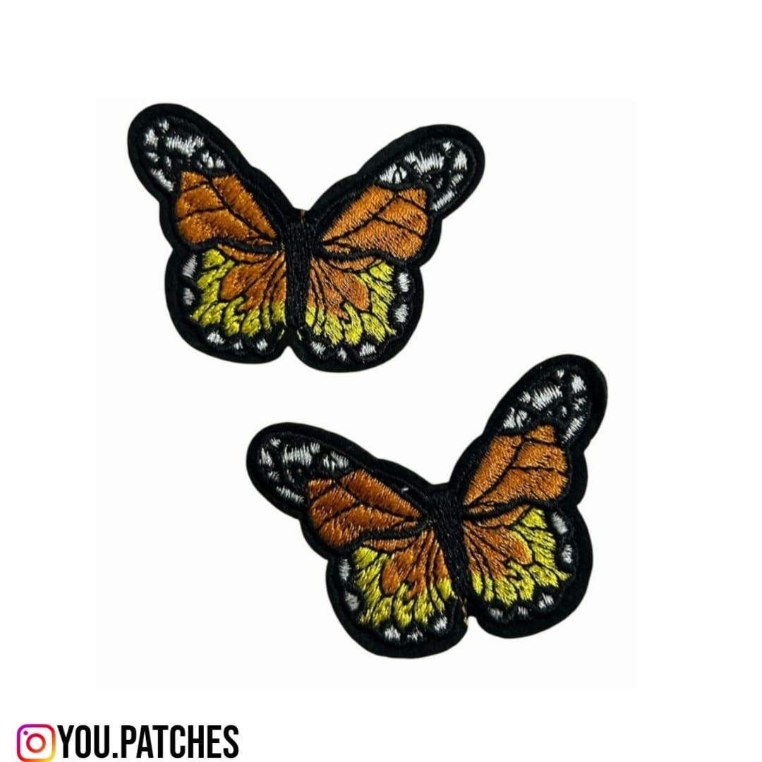 Iron on Embroided Butterflies (Pack of 2)