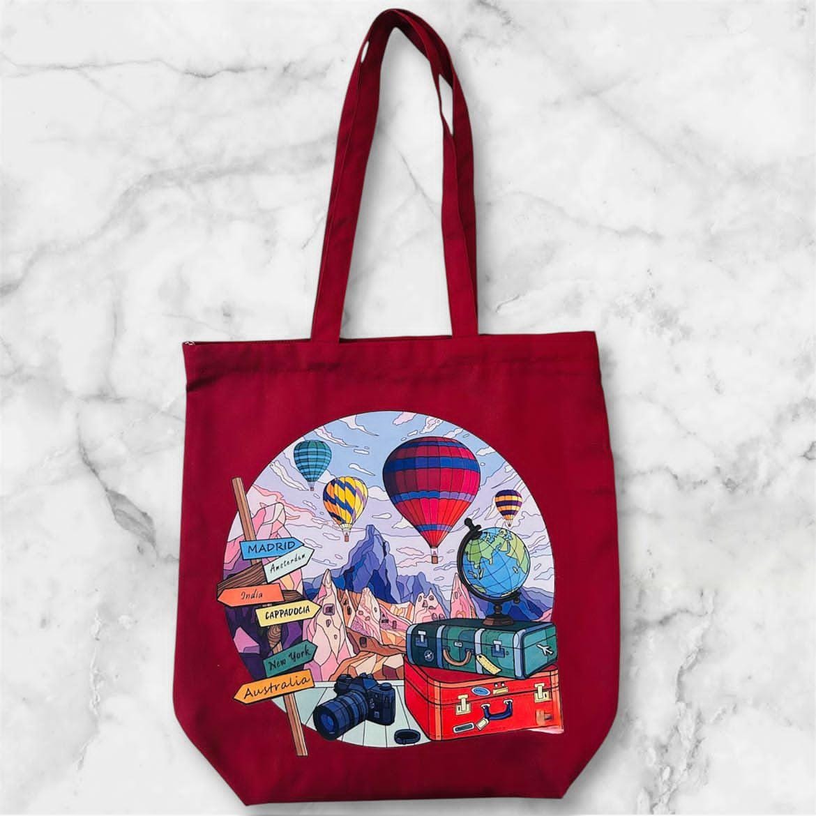 Khaddar Tote bag with Zip