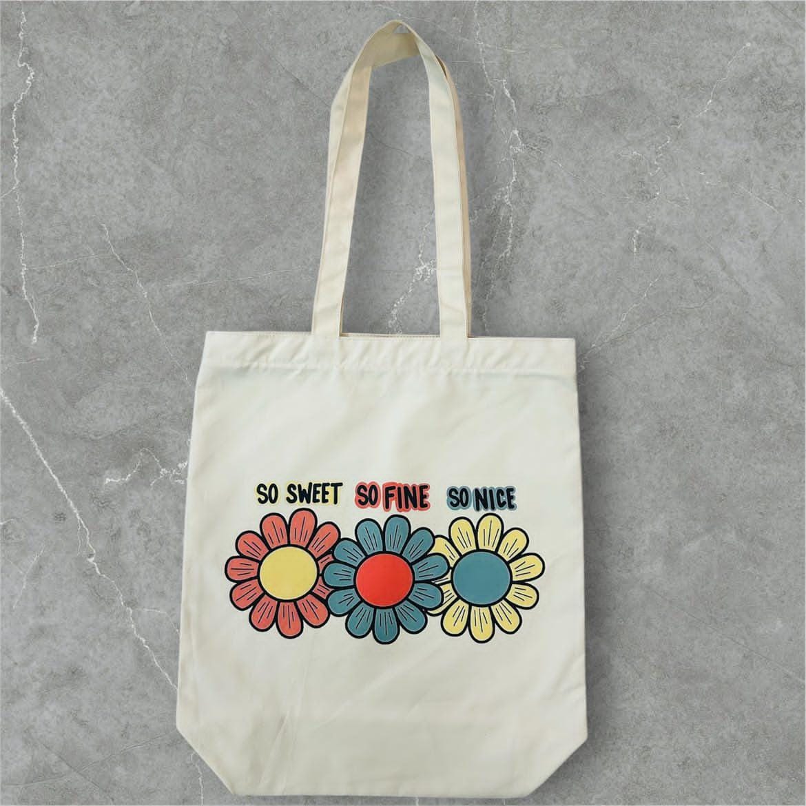 Floral Tote Bag With Zip