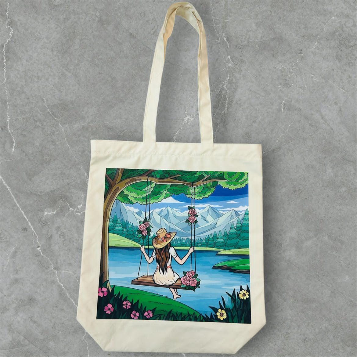 Canvas Tote Bag With Zip