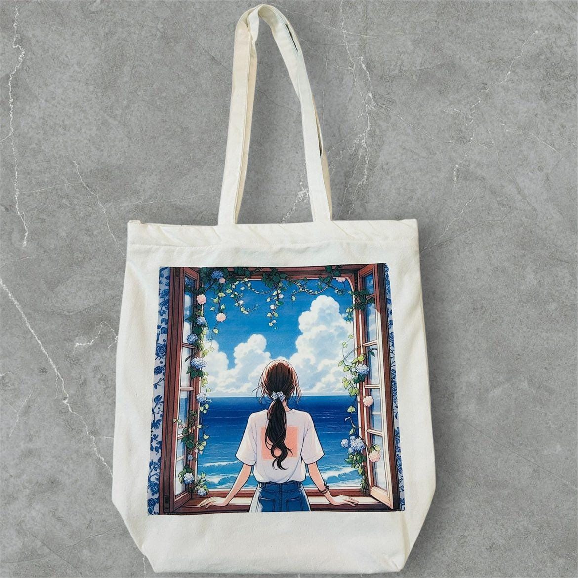 Canvas Tote Bag With Zip