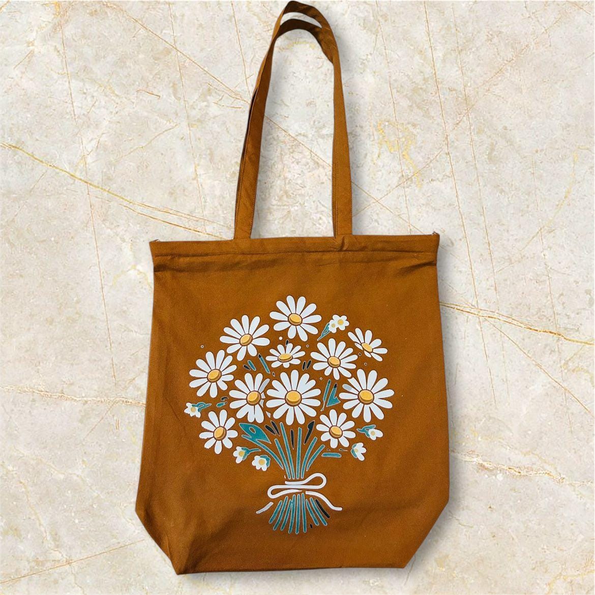 Khaddar Tote Bag With Zip