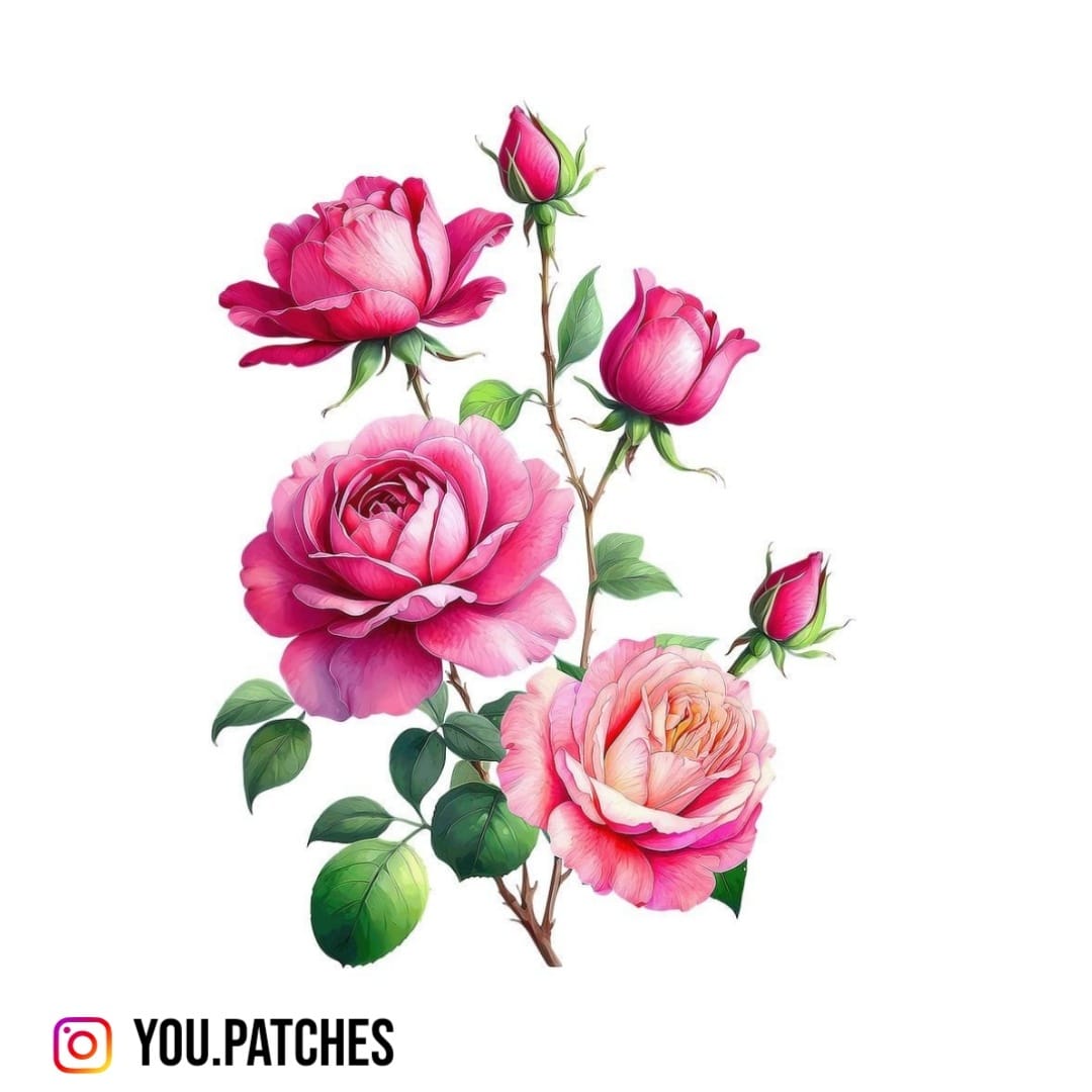 Heat transfer Flower Bail Patch