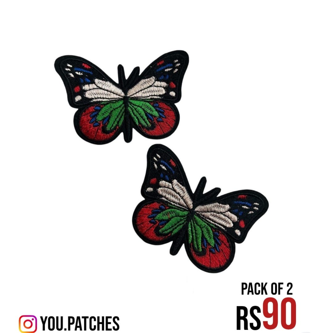 Embroided Butterfly Patch (Pack of 2)