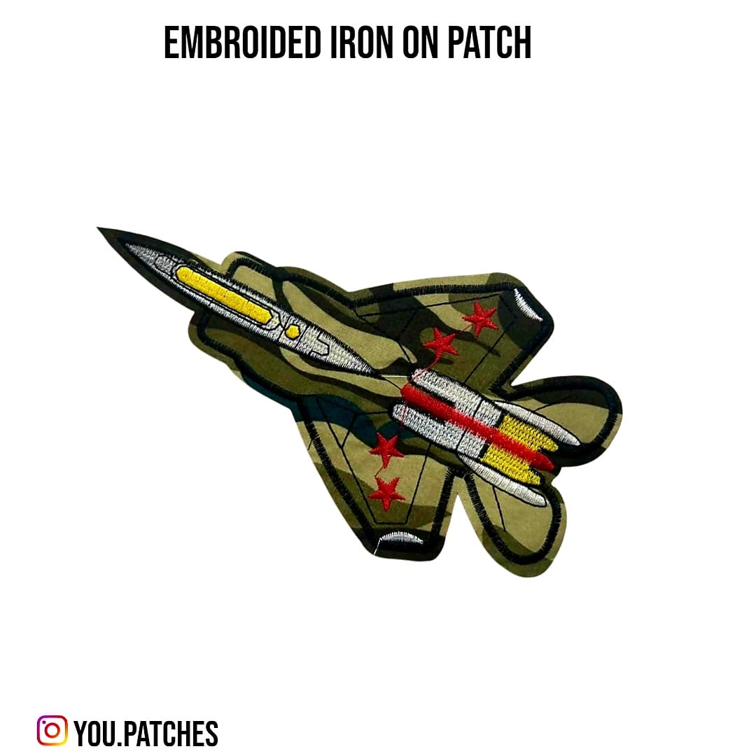 Embroided Iron On Jet Patch
