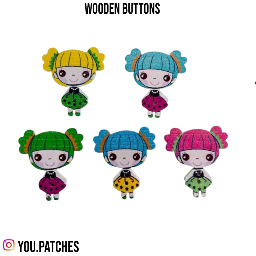 Wooden Doll Buttons
