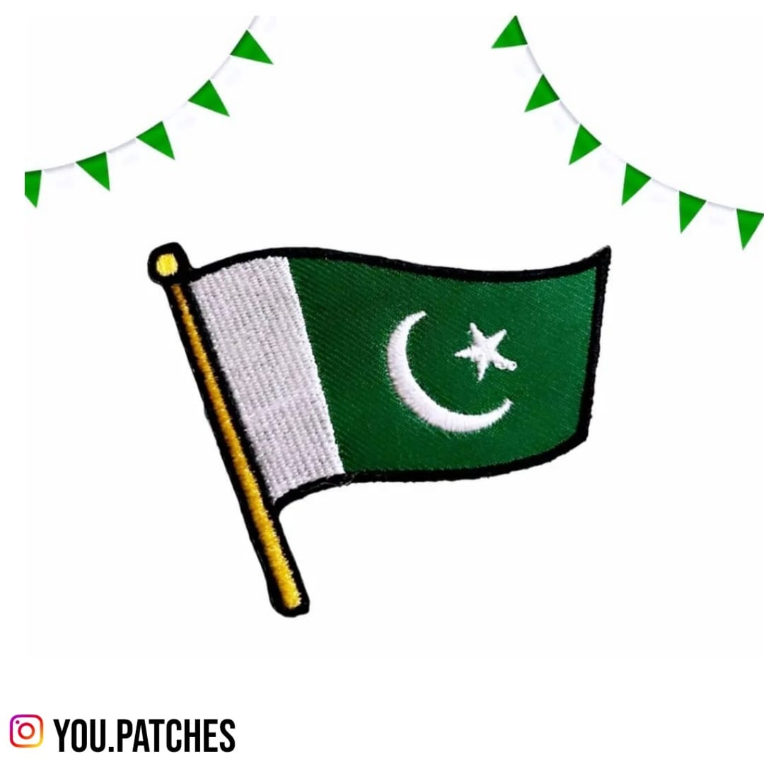 Embroided Iron on Pakistan Flag