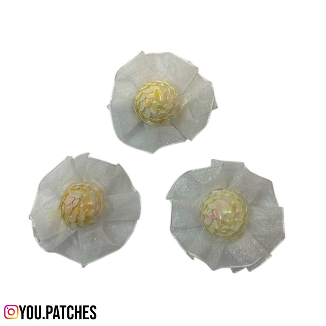 White Net Flowers (Pack of 3)