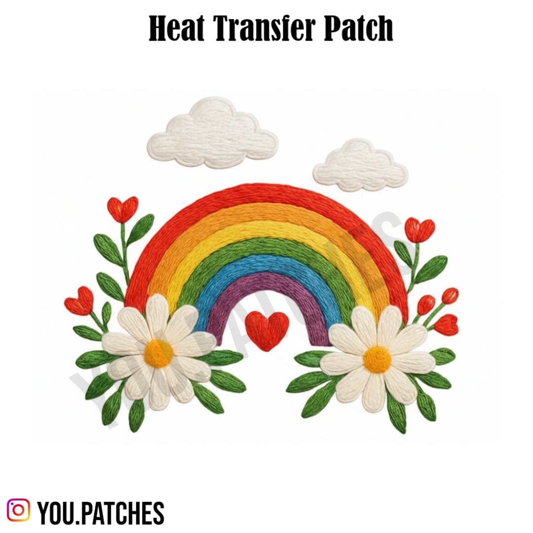 Heat Transfer Rainbow Patch