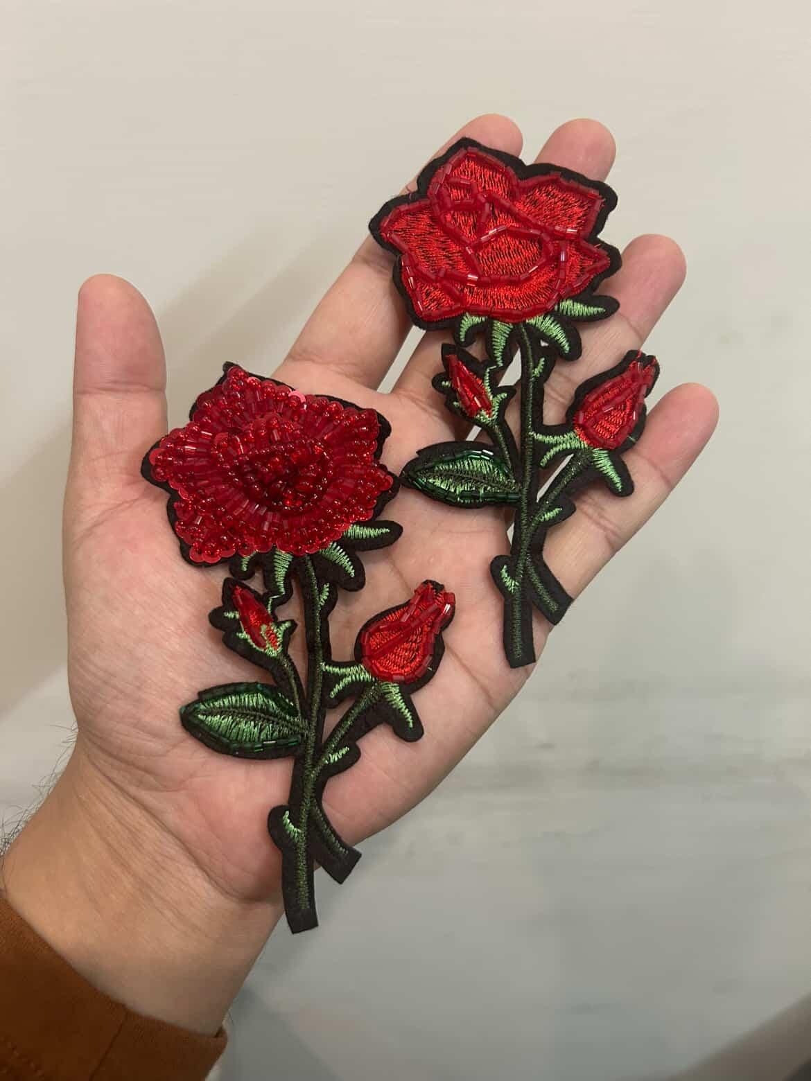 Embellished Handwork Rose Patch