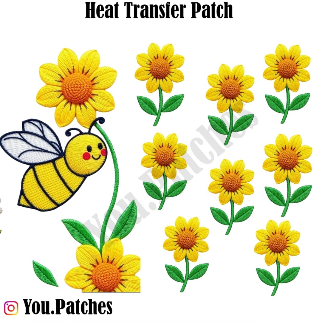 Heat Transfer Flower Bunch (Pack of 10)