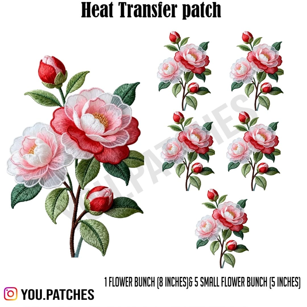Heat transfer Flower Bunch Deal (Pack of 6)