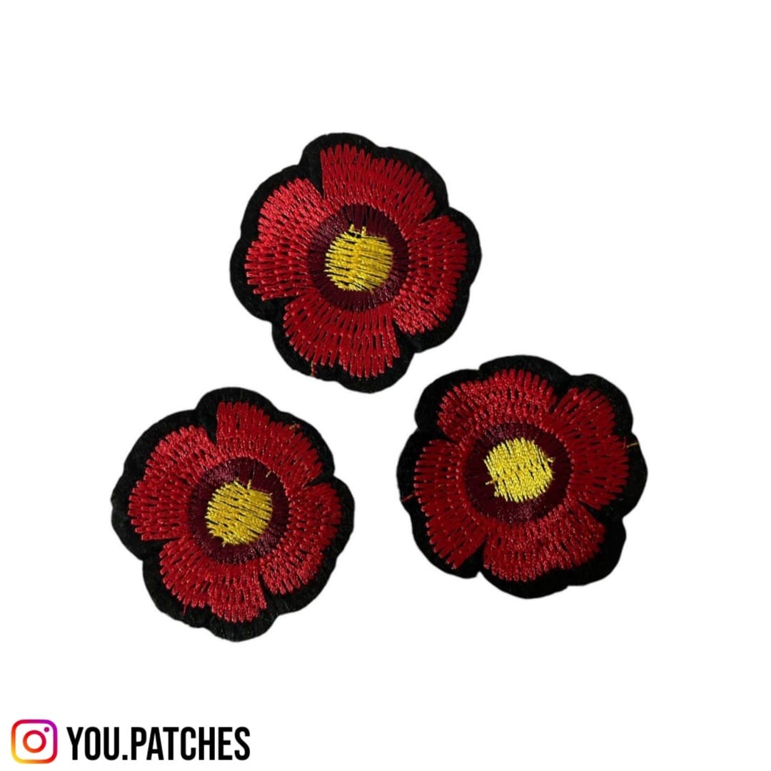 Embroided Flower Patch (Pack of 3)