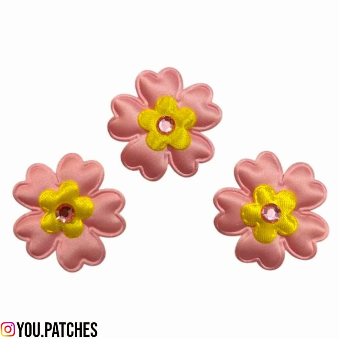 Ribbon Flowers Patch (Pack of 3)