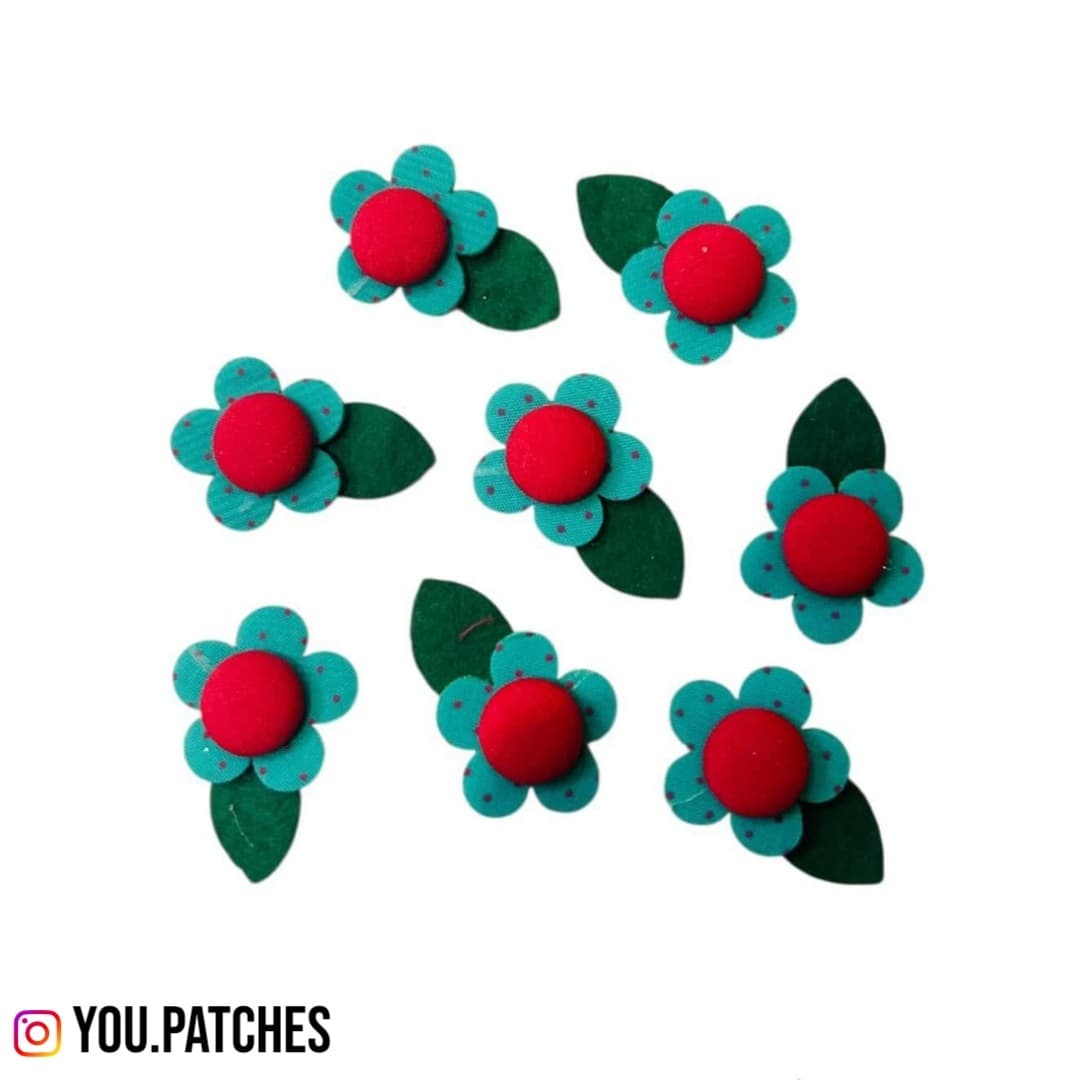Fabric Flowers Patch (Pack of 10)