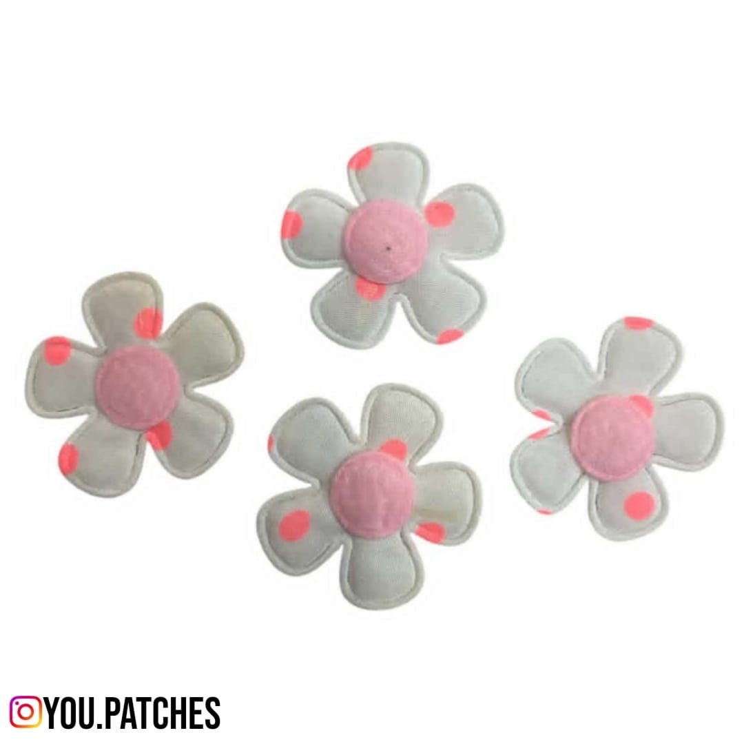 Fabric Multi Colour Flowers (Pack of 5)