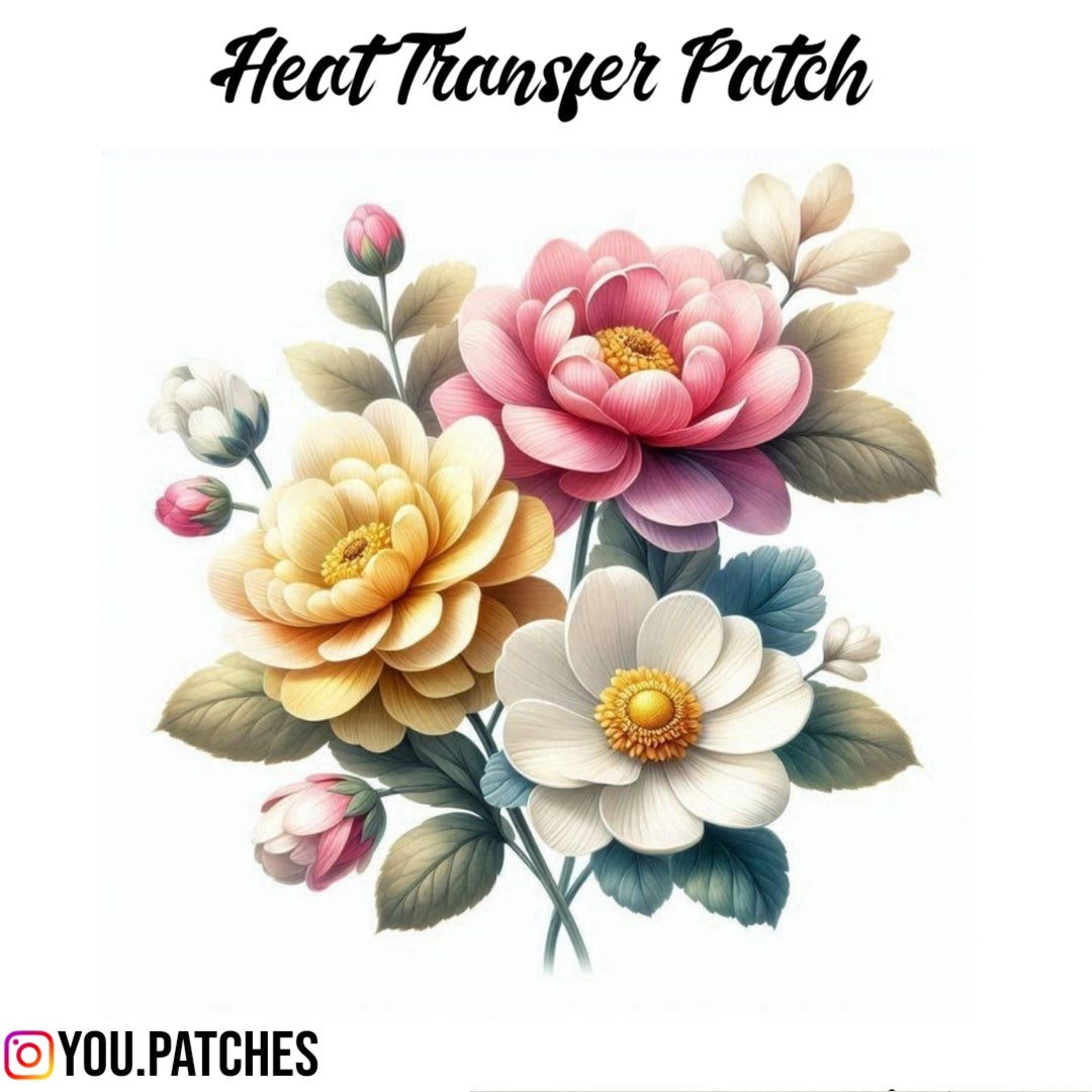Heat transfer Flower Bail Patch