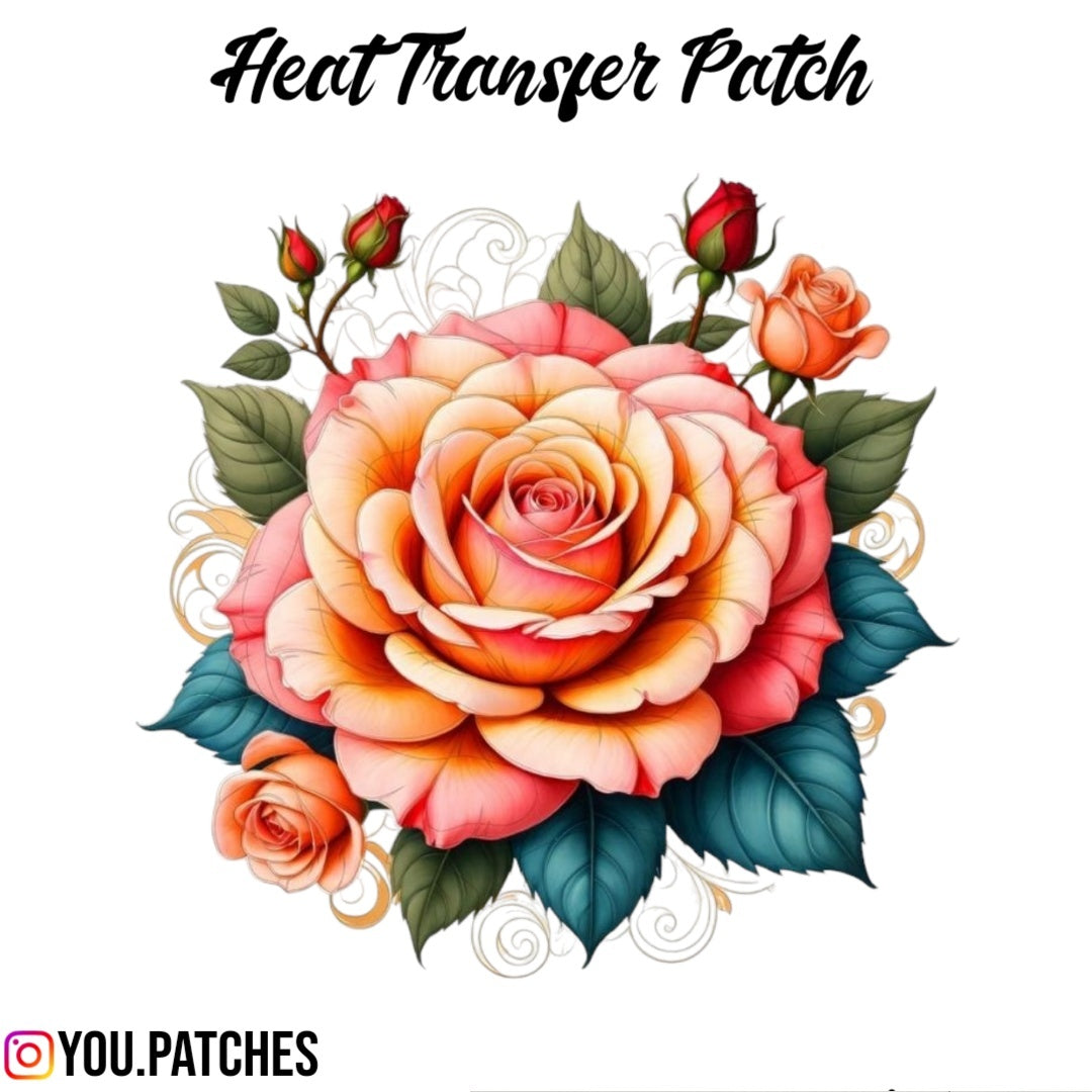 Heat Transfer Flower Bail Patch