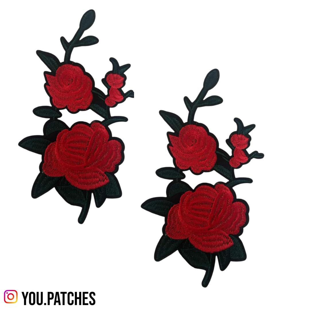Embroided Flower Bail Patches