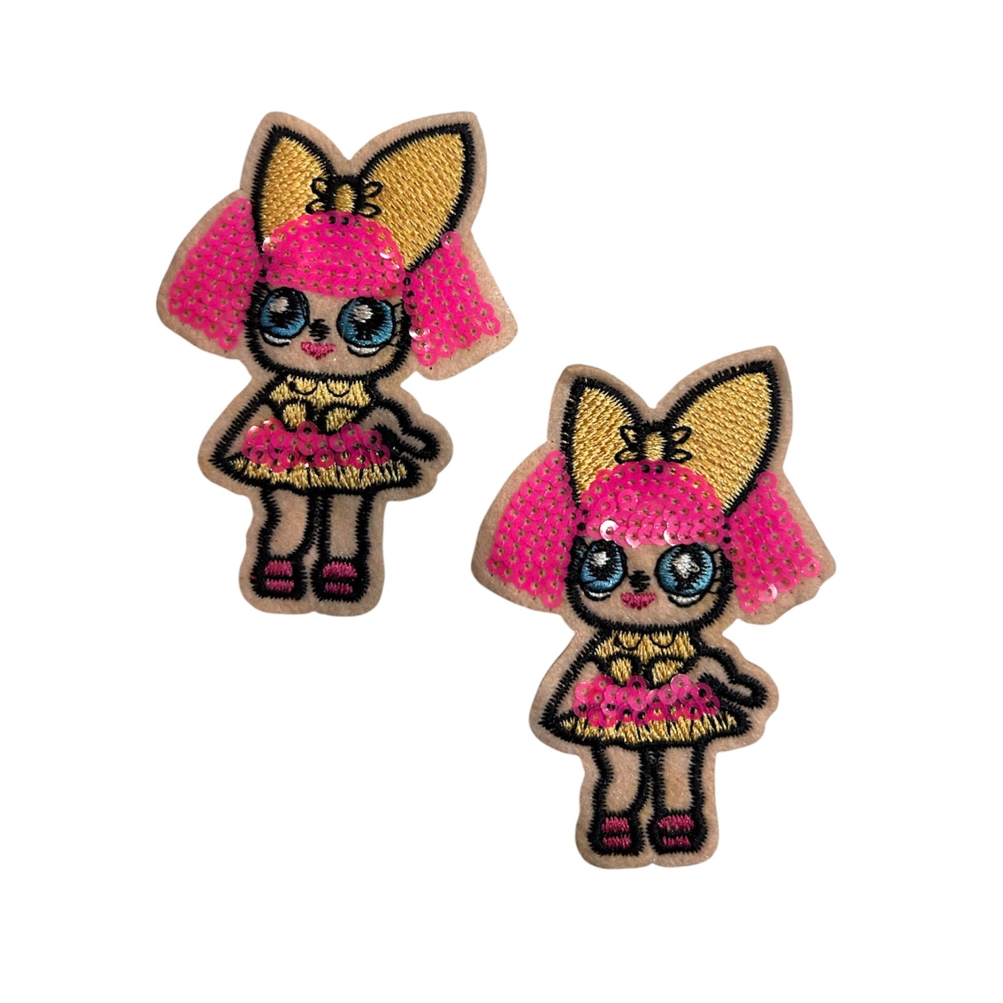 Embroided Iron On Lol doll Patch (Pack of 2)