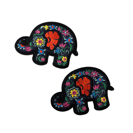 Embroided Elephant Patch (Pack of 2)