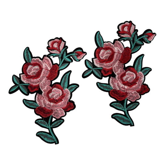 Embroided Flower Bail Patch (Pack of 2)