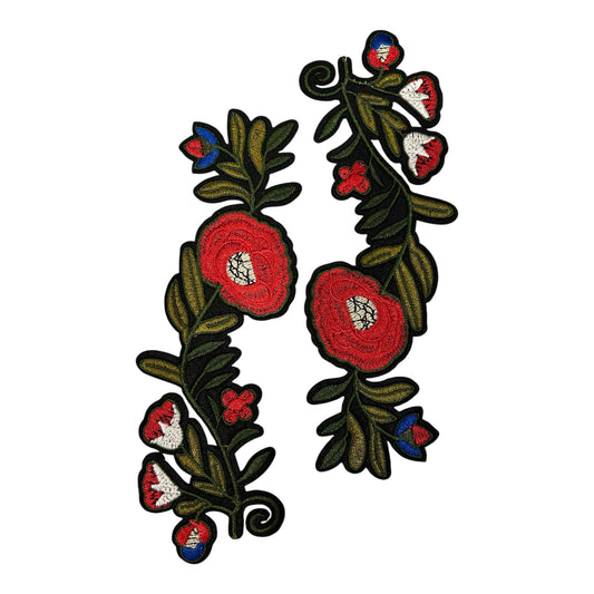 Embroided Flower Bail Patches (Pack of 2)