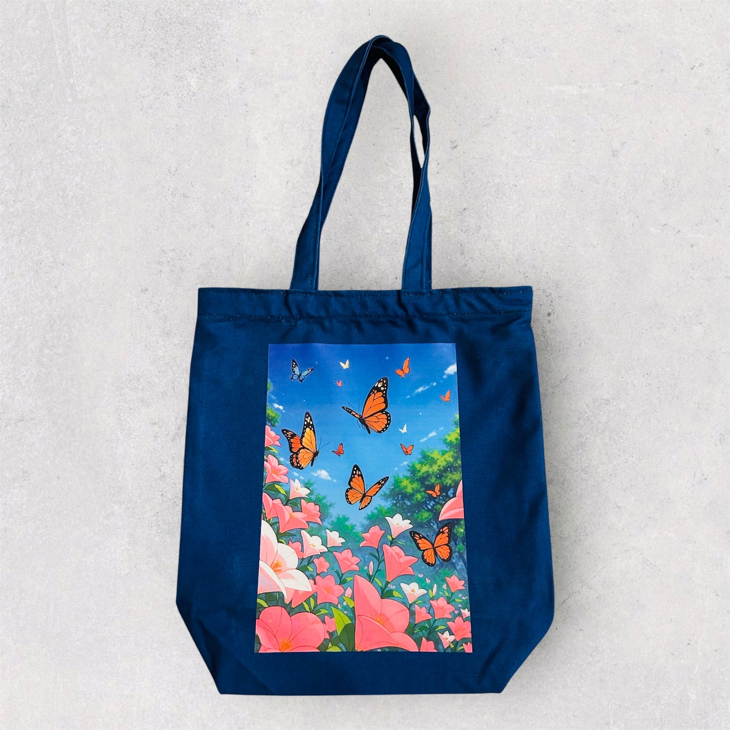 Zipper Cotton Tote Bag