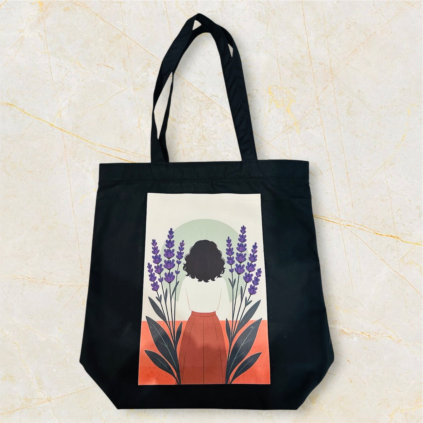 Zipper Cotton Tote Bag