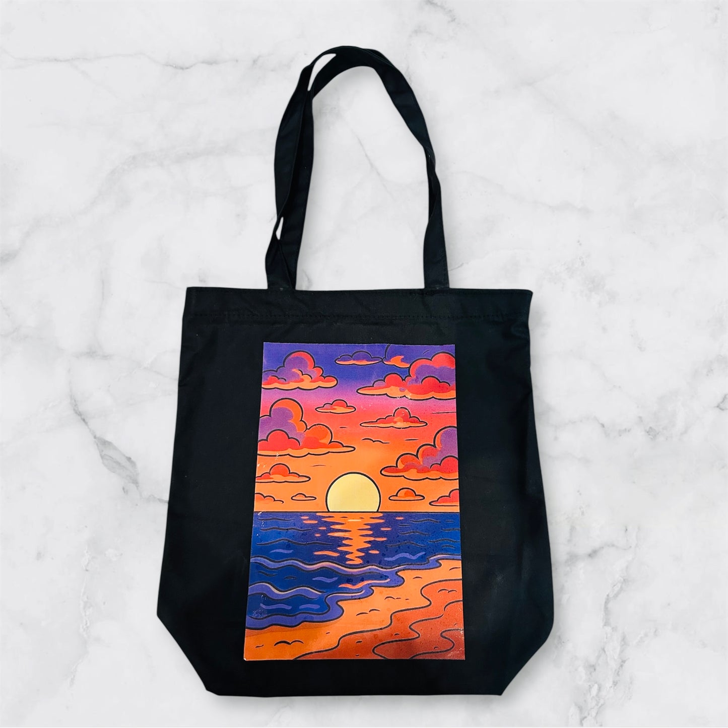 Zipper Cotton Tote Bag