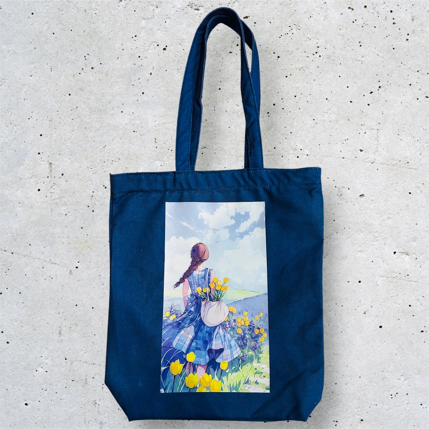 Zipper Cotton Tote Bag
