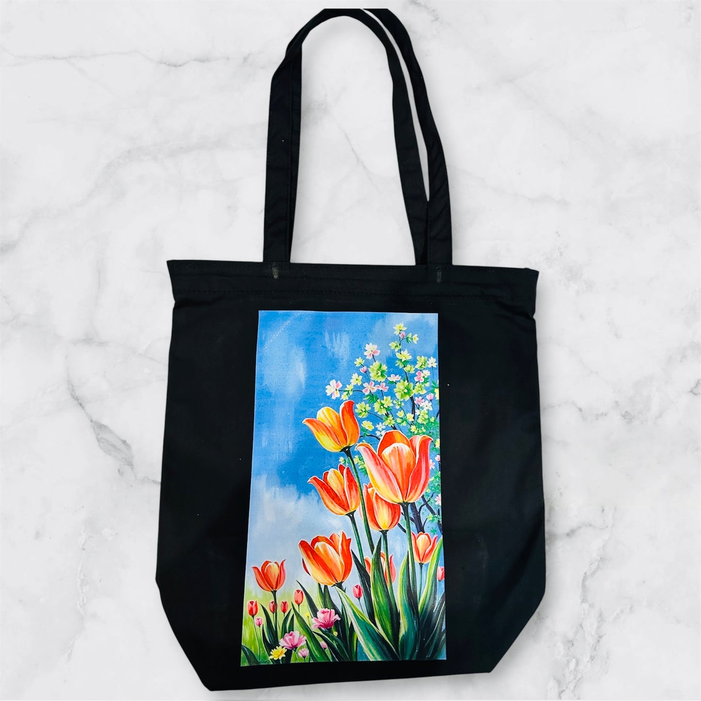 Zipper Cotton Tote Bag