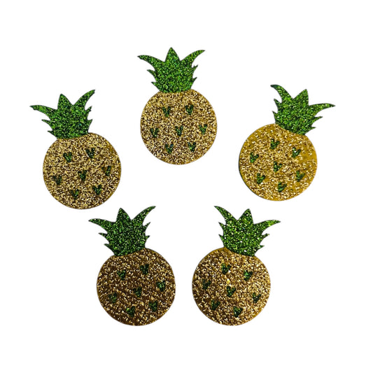 Glittery Pineapple Patch (Pack of 5)