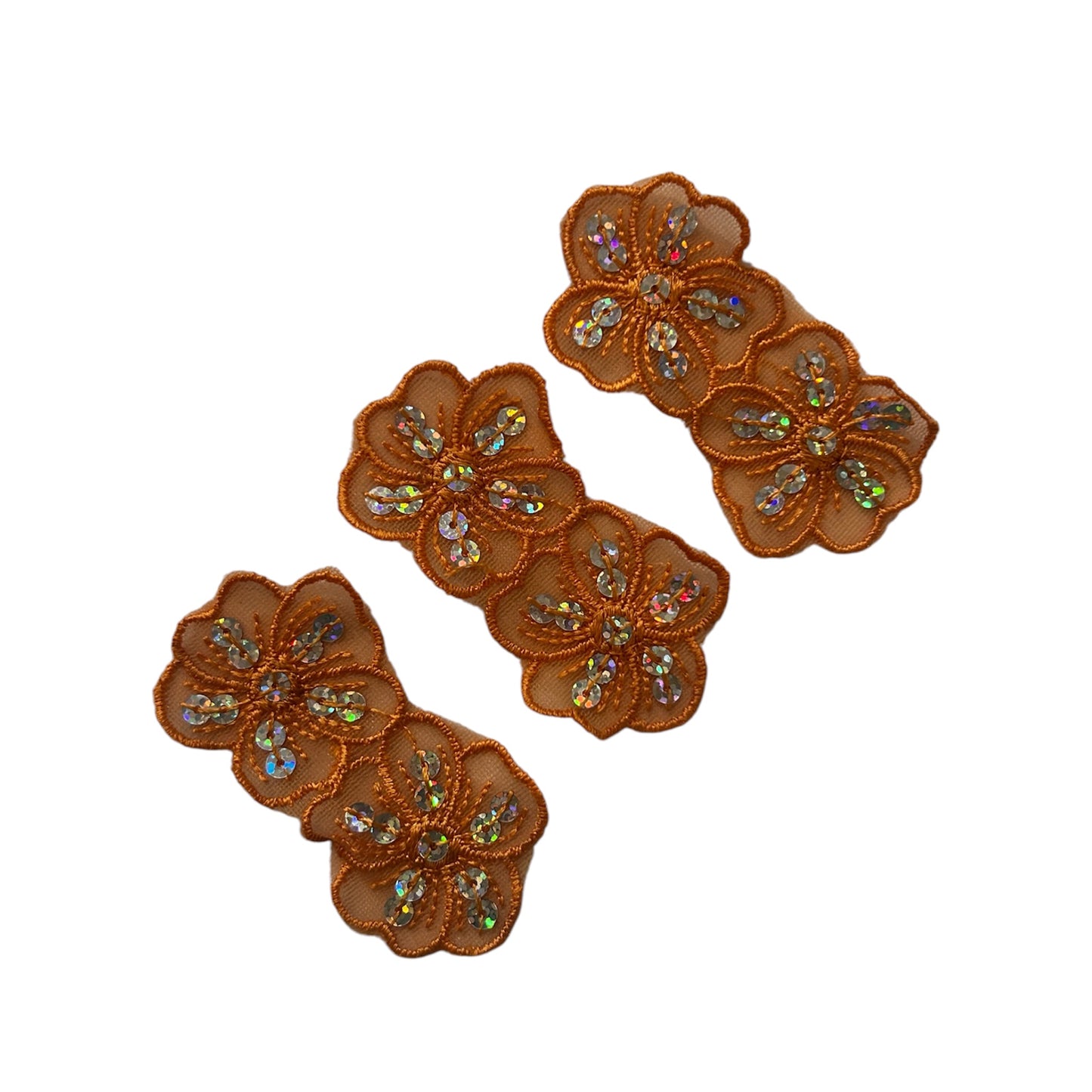 Net Orange Flowers (Pack of 3)