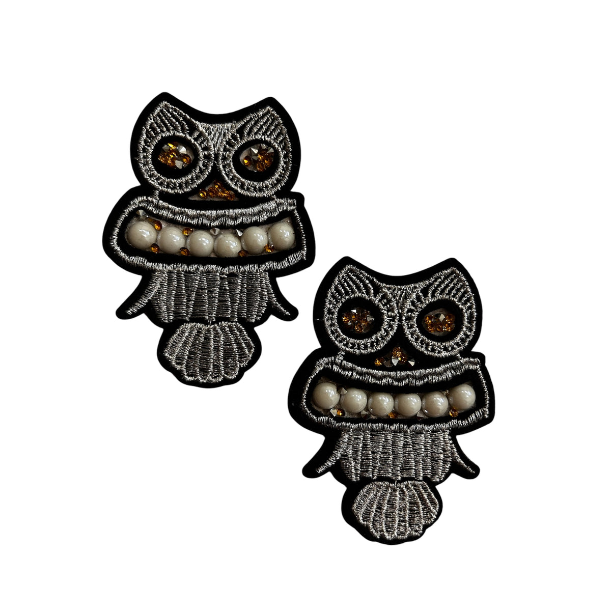 Rhinestone Owl Patch (Pack of 2)