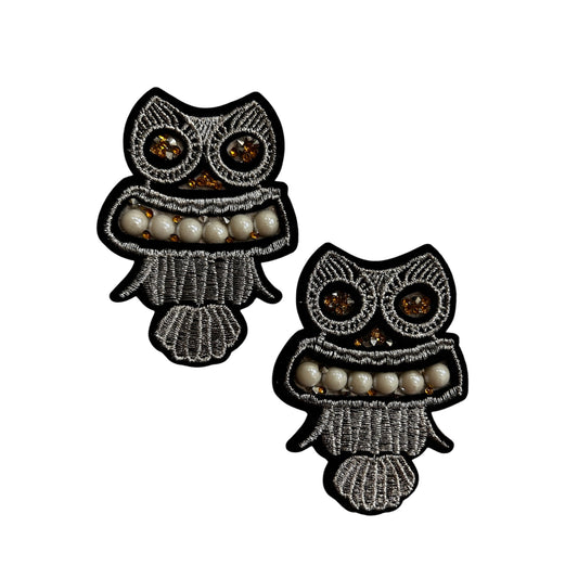 Rhinestone Owl Patch (Pack of 2)