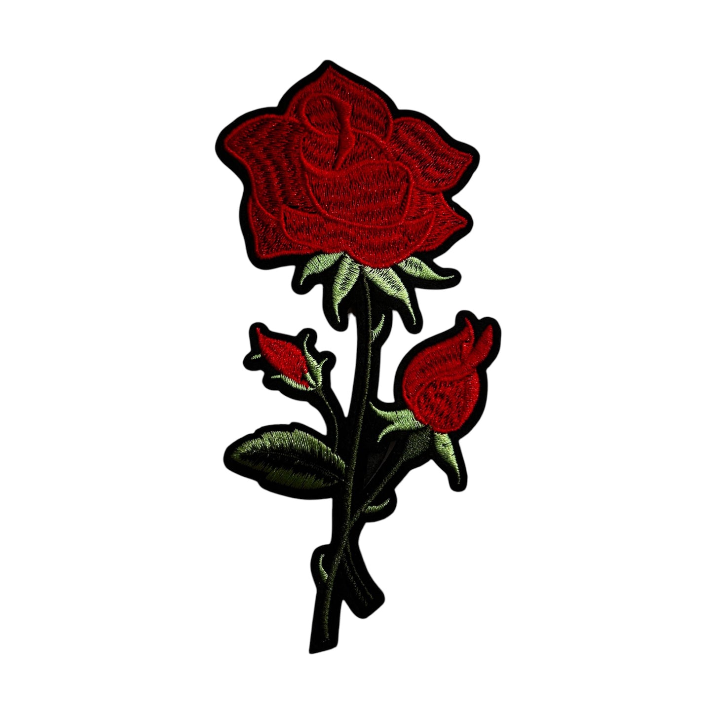 Embroided Iron On Rose Patch