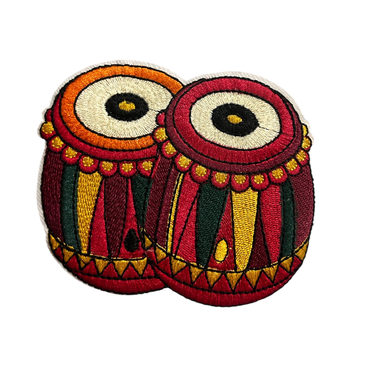 Embroided Iron On Drum Patch
